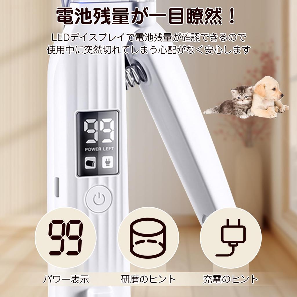 LUNPEAR Cat Nail Clippers New Pet Nail Electric Trimmer with LED LED and Comb for Dogs and Easy Prevents and Safe and Easy for and Large Pets [2024