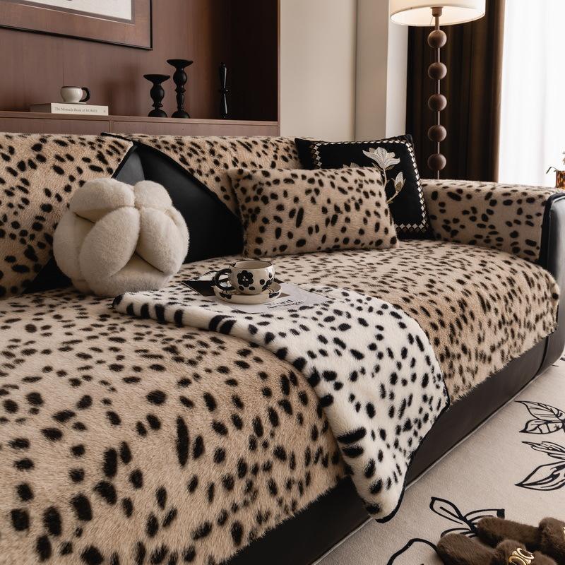 Plush Sofa Cushion, Thickened Non-Slip Seat Cushion In Autumn And Winter, New Thermal Backrest Cover, Light Luxury Cover Cloth Towel