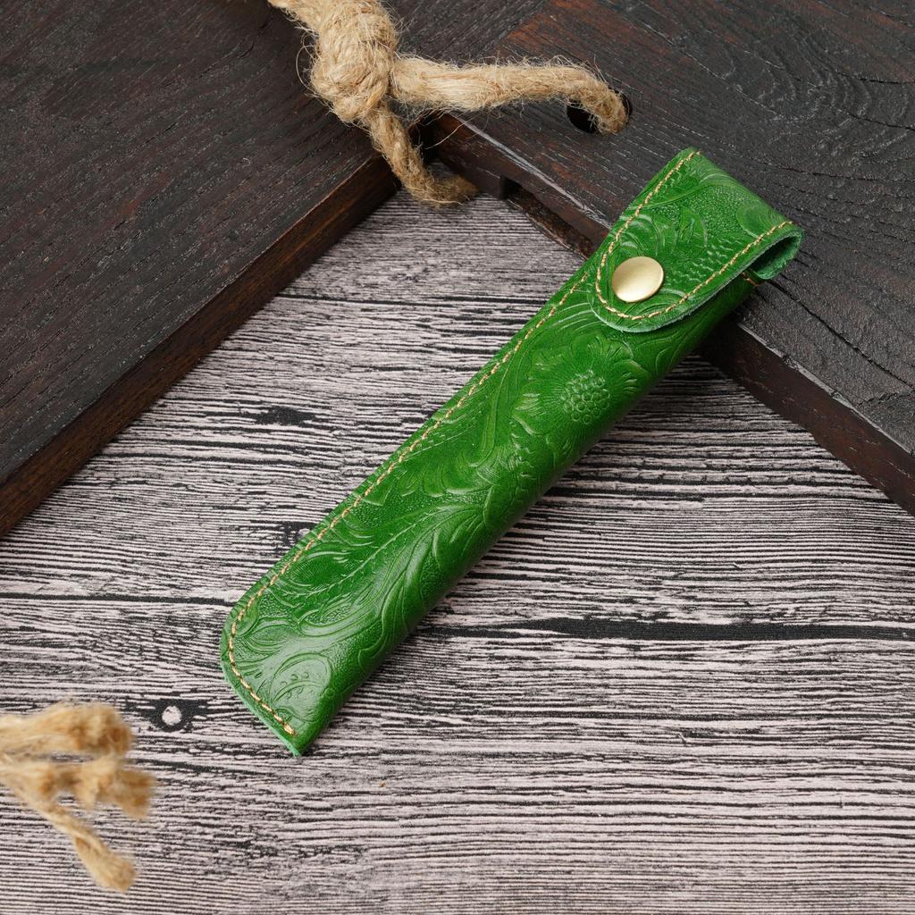 Oryginalne etui na długopisy Personalizowane w stylu retro Czysta ręcznie robiona skóra Crazy Horse Wierzchnia warstwa skóry bydlęcej Etui na długopisy Kreatywne etui ochronne