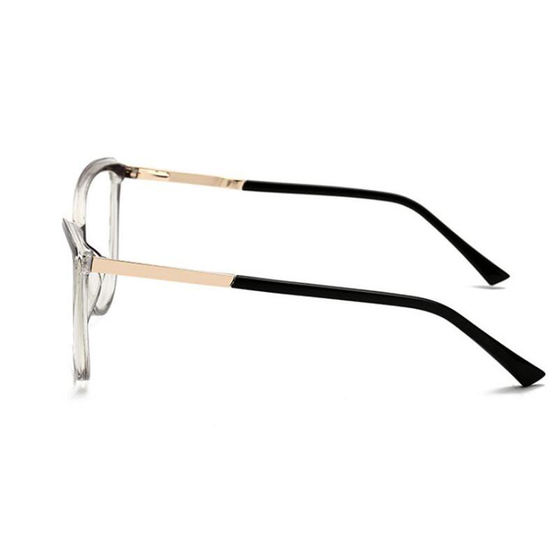 Blu-ray Blocking Cat Eye Multifocal Progressive Eyeglasses Photochromic Oval Optical Prescription Spectacle for Women Men