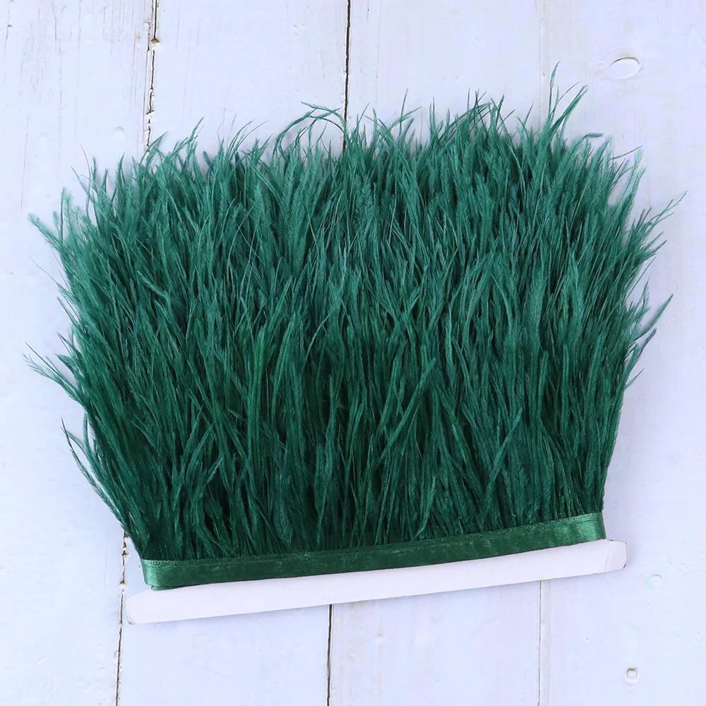 Feather10Meters 8-10cm Natural Ostrich Feather Trims for Needlework and Handicraft Plume Ribbon Fringe Skirt Decoration