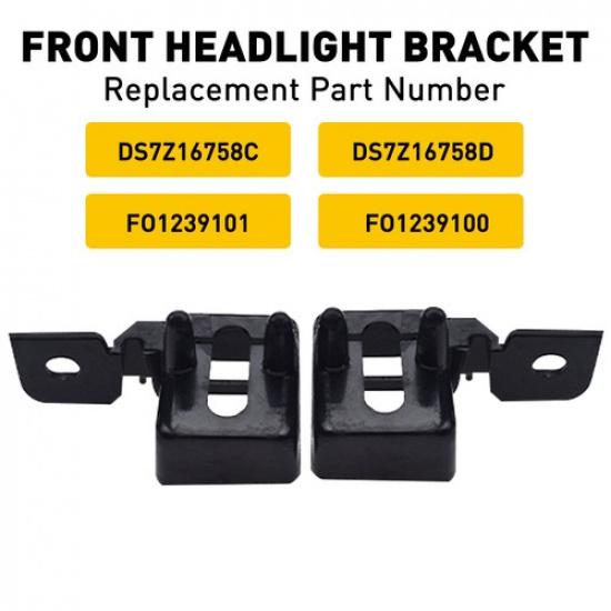 Left & Right Headlight Lamp Mount Bracket For Ford Fusion Lincoln MKZ 2013-2018