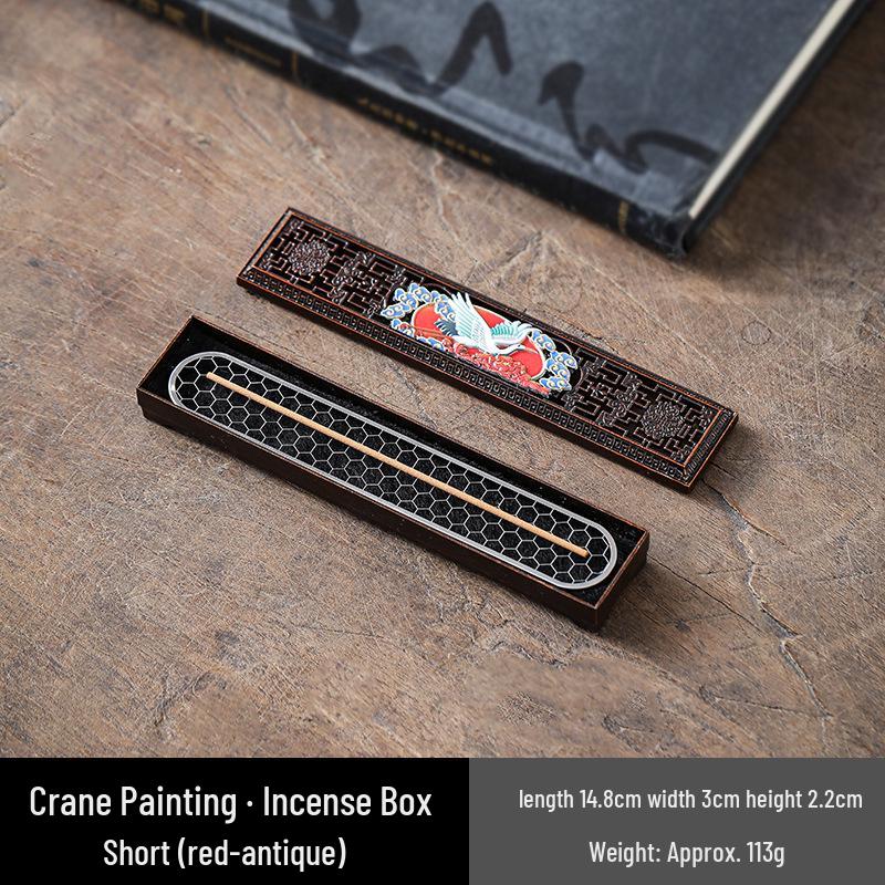 Zinc Alloy Sandalwood Incense Holder: Creative Fireproof Box for Indoor Use