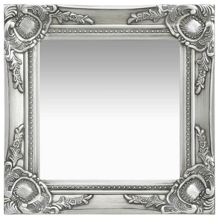 VidaXL Miroir mural style baroque 40x40 cm Argenté 320306