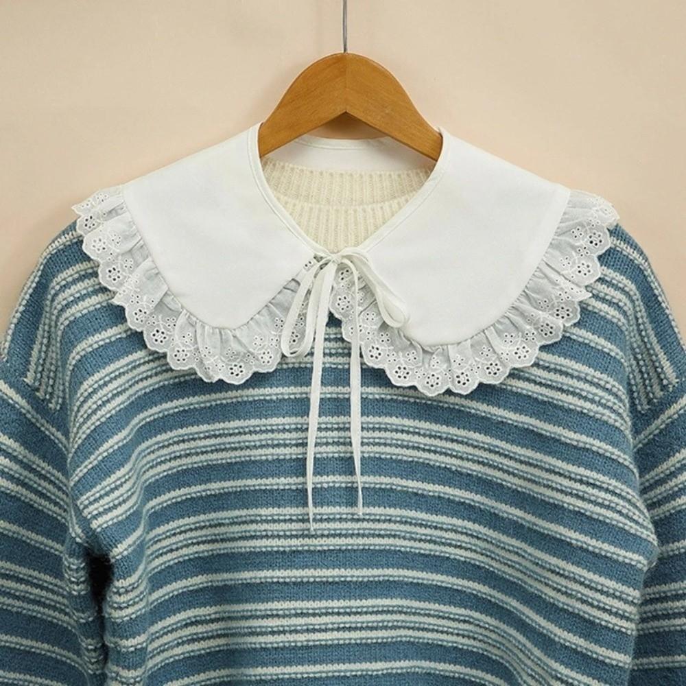 Adjustable Lace False Collar Sweet Ruffled Shawl Fashion Detachable Collar  Women Girls