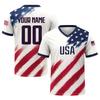 Customizable Soccer Jersey Shirt with Personalized and Number Breathable Fabric Short Sleeve V Neck Sports Top for Men Women