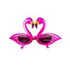 Lunettes flamant rose - adulte - noir - strass incrustés