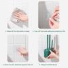 Silicone Wall Mount Toilet Brush Set Quick Dry Drain Base Efficient Gap Cleaning for Bathroom Use