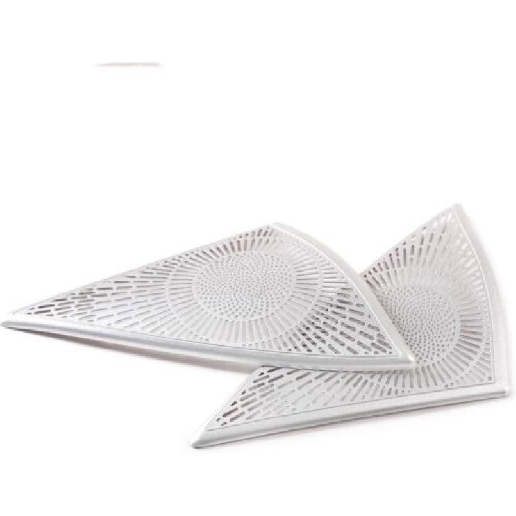 For Mercedes-Benz S-Class W221 Aluminum Front Door Speaker Cover Trim 2008-2013