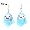Women Dangle Earrings Ghost Glow-in-the-Dark Pendant for Decor, Fun Cute Earrings, Necklace Halloween Jewelry Statement