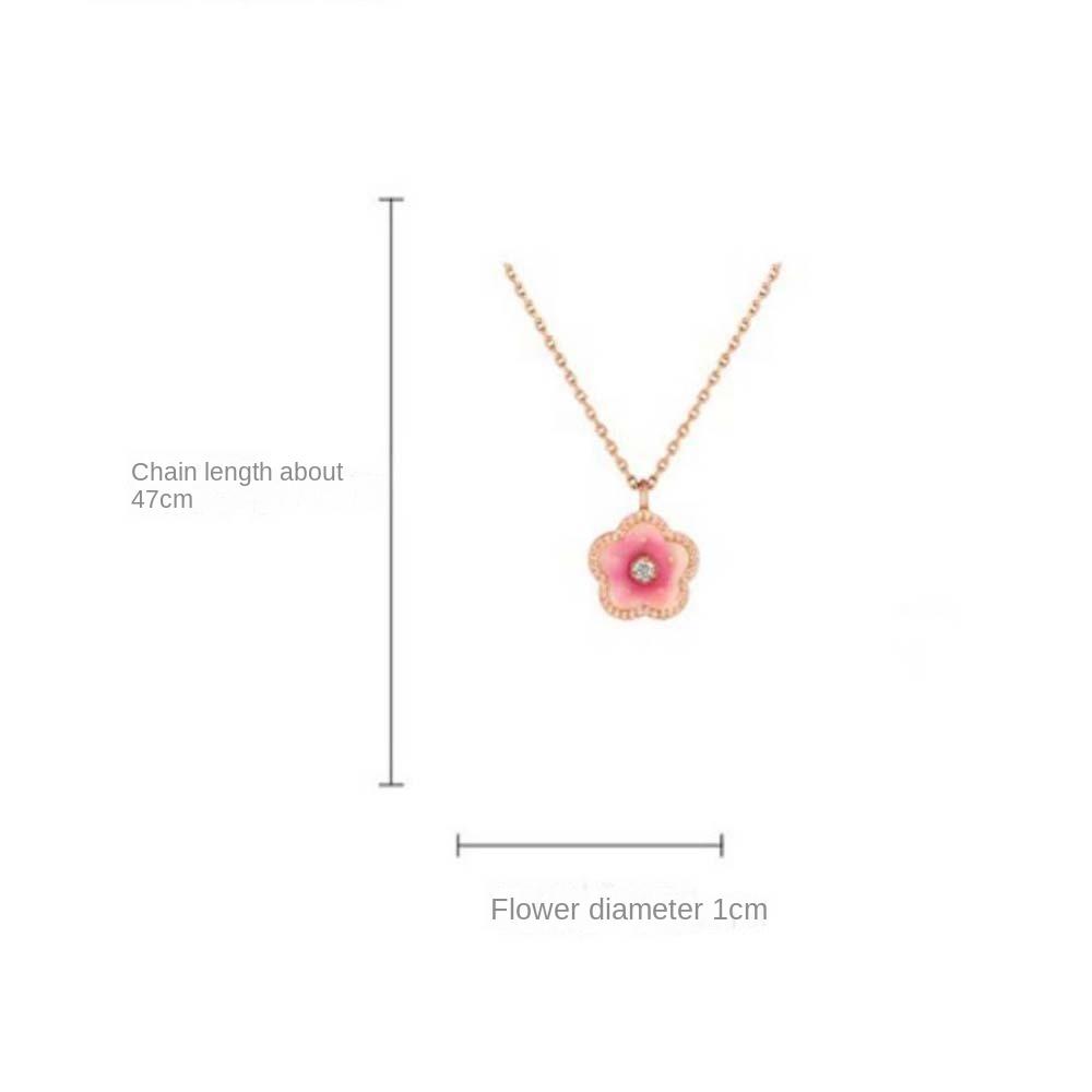 Korean Style Peach Blossom Necklaces Fashion Jewelry Flower Clavicle Chains  Women Girls