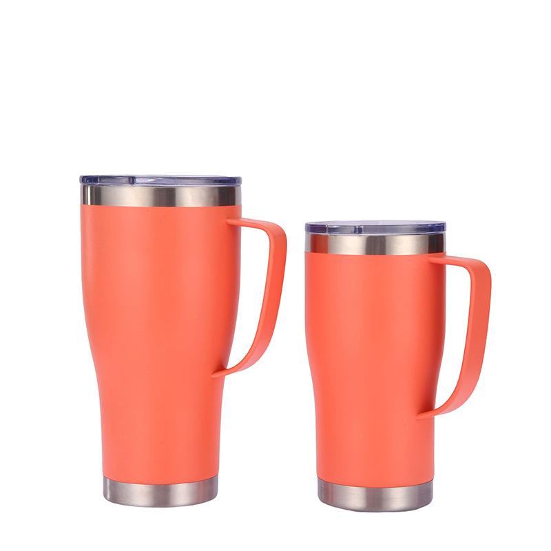 Pure Color Pattern Stainless Steel Thermos Cup Portable Car Thermos Bottle Thermal Insulation Ice Tyrant Cup