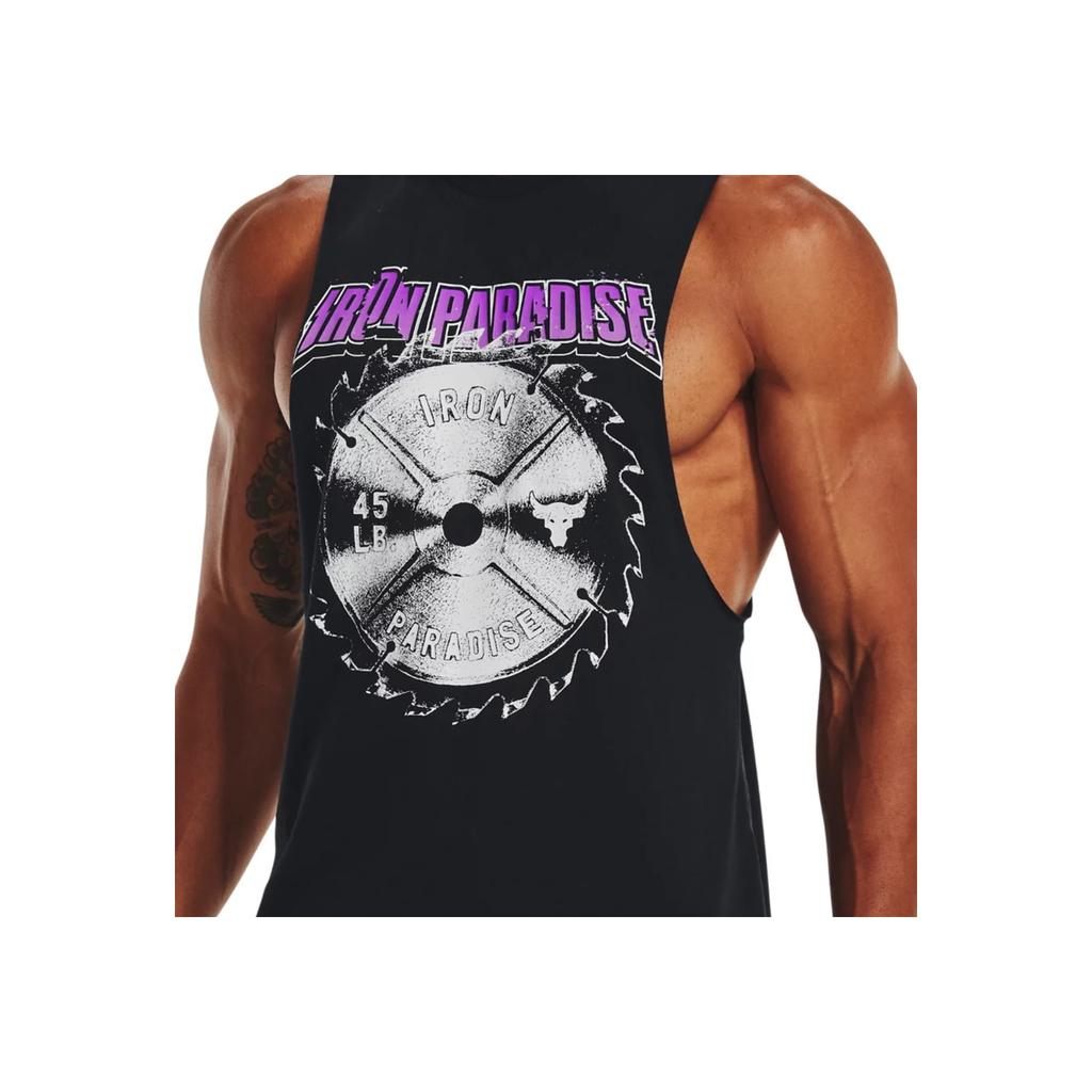 Under Armour Printed Letter Training Sleeveless Tank Top Men Tops Black 1373758-001