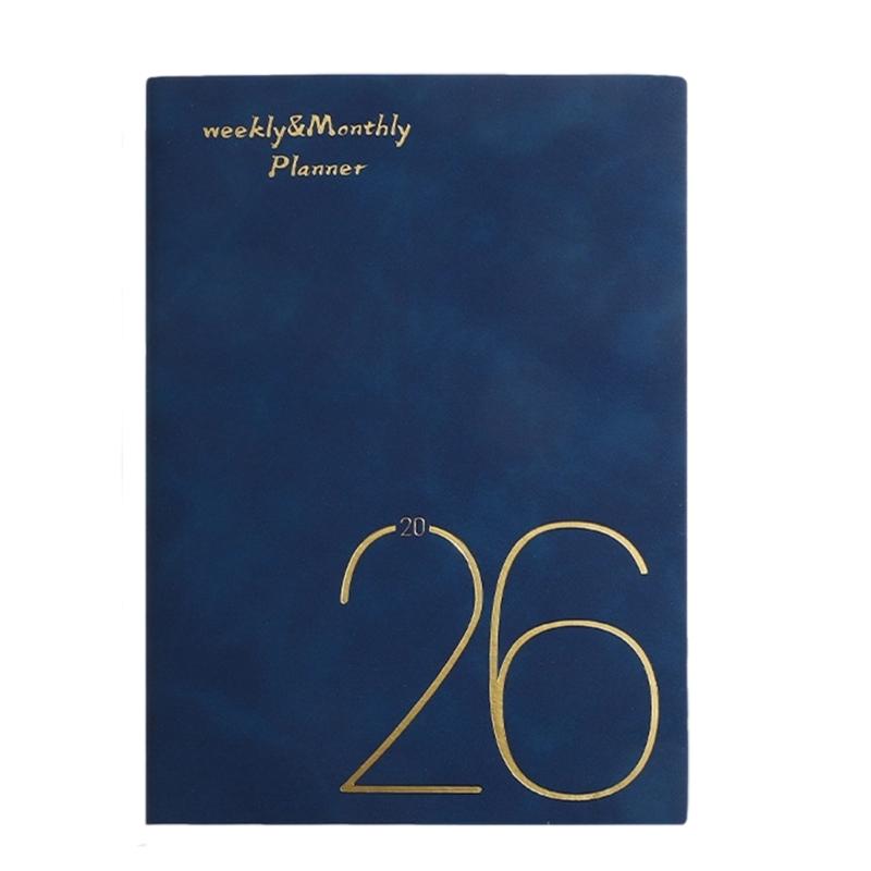 A 5 2026 Schedule Notebook Journaling Notebooks Leather Calendar Planner Monthly Planner for Home Office School Supplies