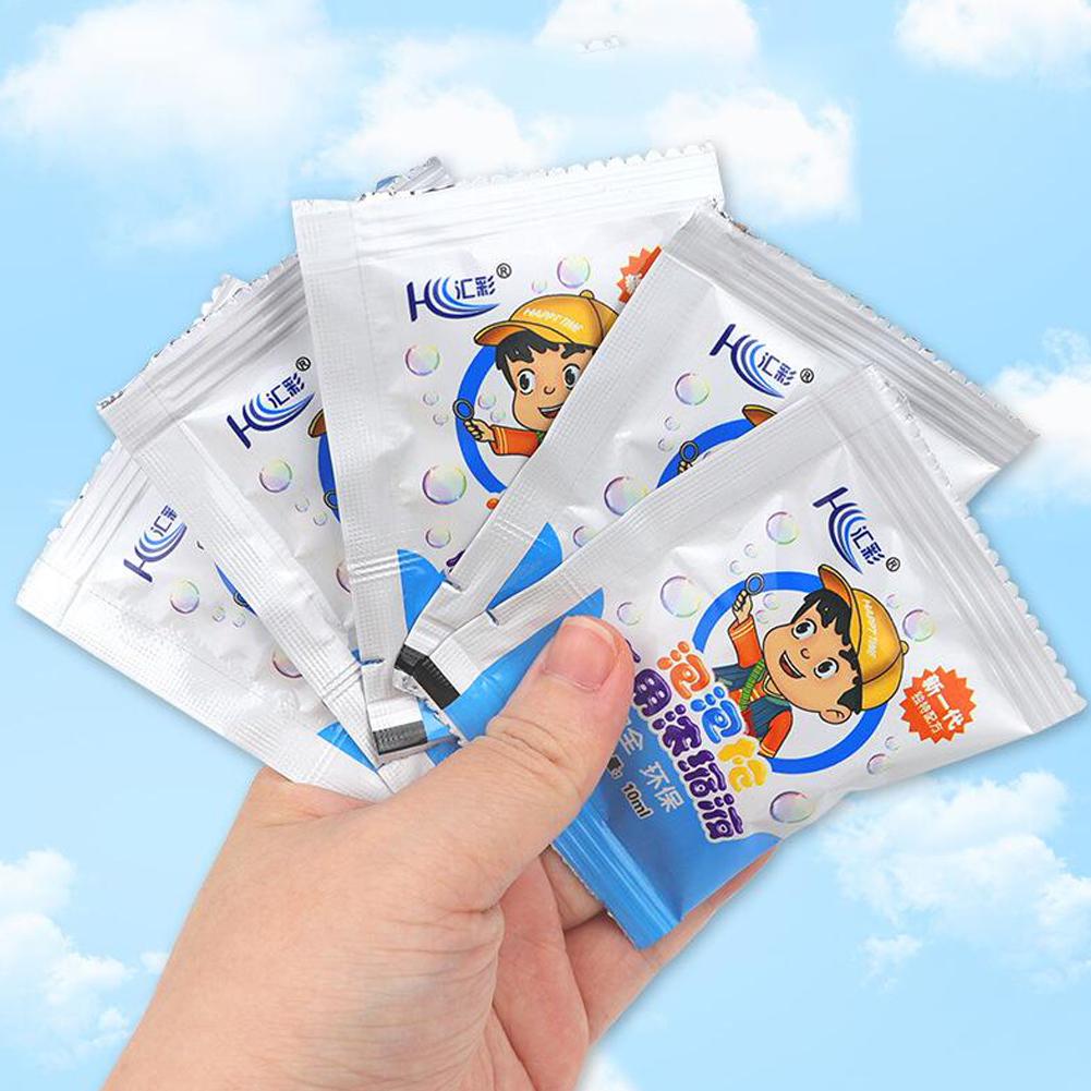 10/50/100pcs Concentrated Bubble Solution Odorless 10ml Liquid Soap Water Refills Safety Water Toys Accessory for Bubble Gun