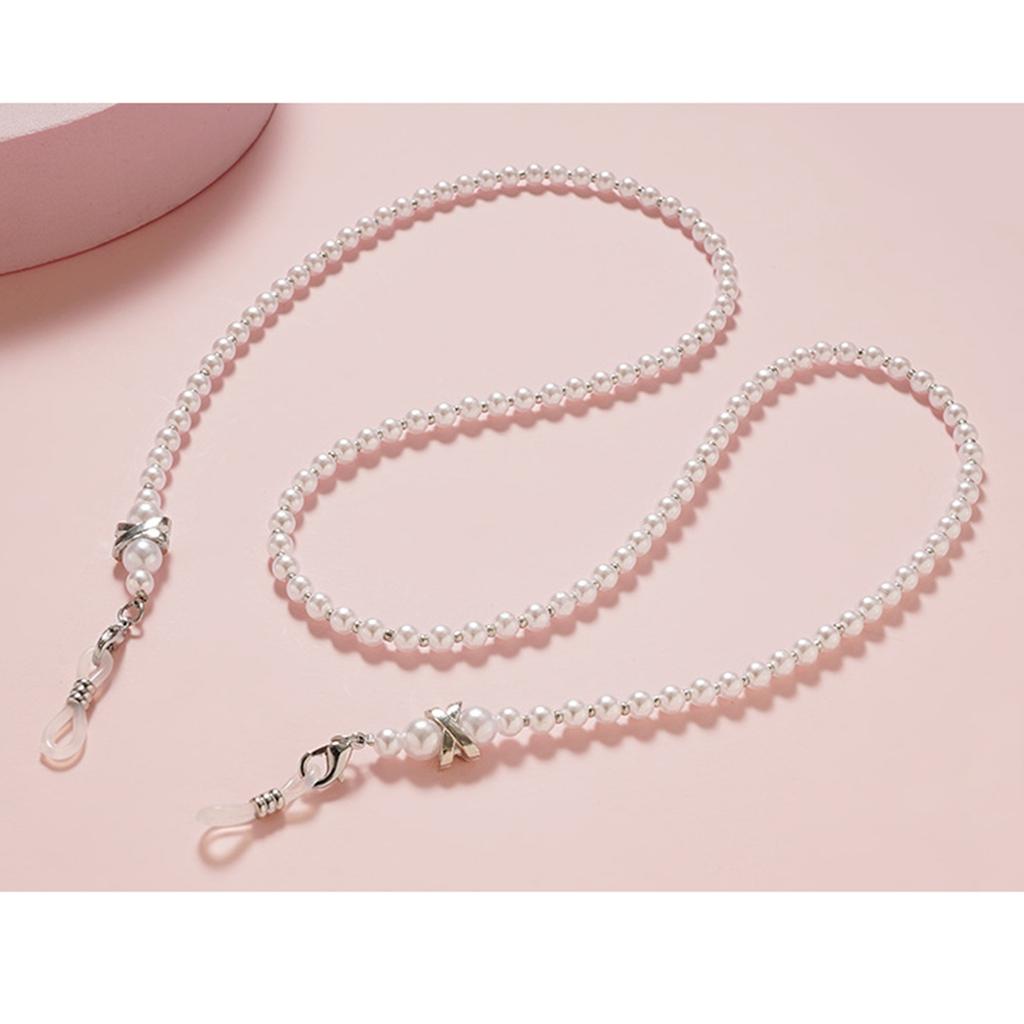 Brillenband mit Perlen, Brillenkette, Lesebrillenband für Damen, Brillenbandhalter, Brillenkettenhalter