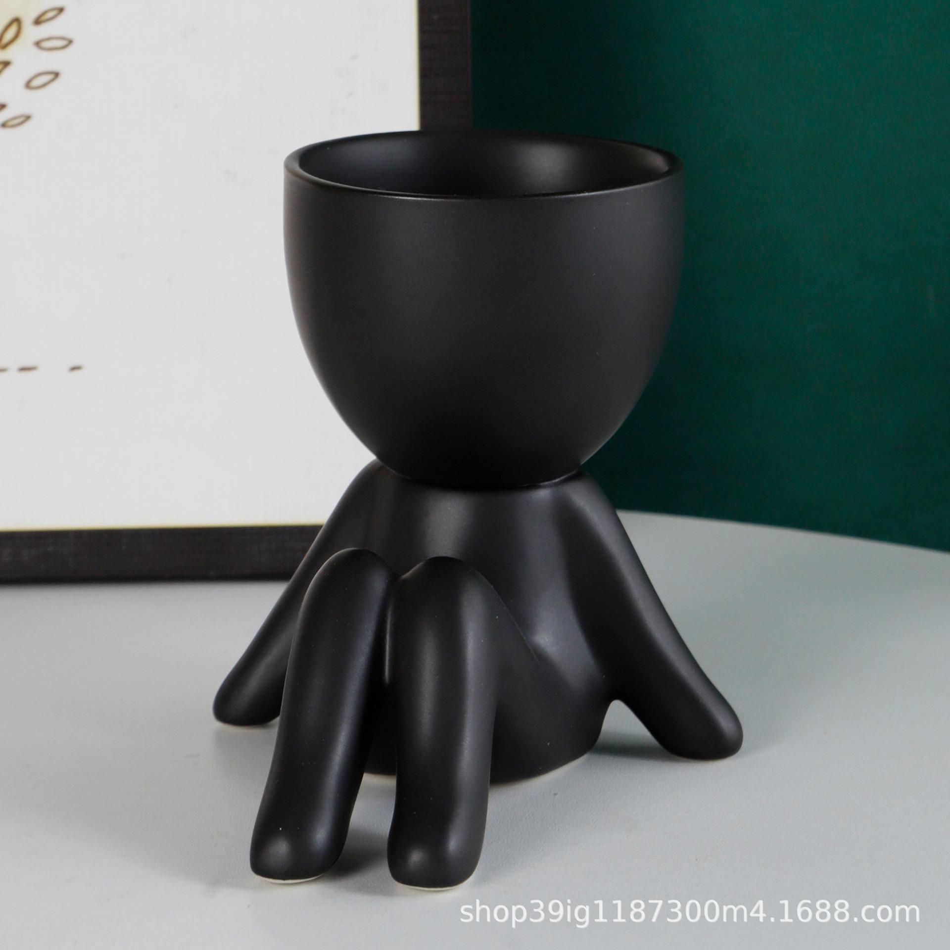 

Транскордонний керамічний невеликий квітковий горщик із штучною зеленню для домашнього декору