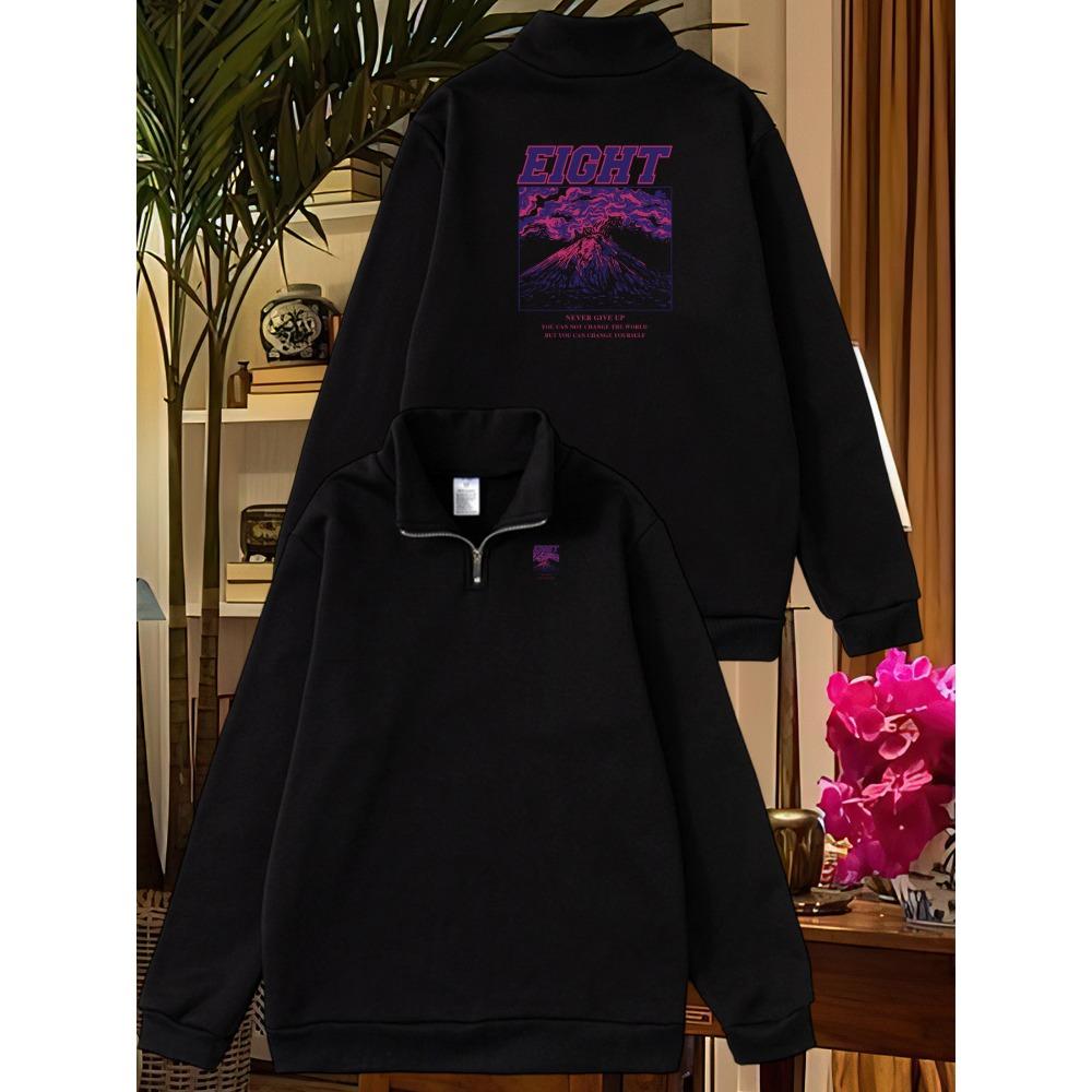 

Personalized Printed Urban Casual Lightweight Sports Men s Stand Up Collar Half Chain Multifunctional Sports Shirt Fashion Pullover XXL