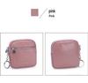 Women's Genuine Leather Mini Coin Purse with Zipper - Compact Storage for Driver's License, Lipstick, and Earphones.