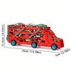 Large Kid Truck Deformation Transporter Car Playthings Models Learning Miniature Folding Track Racing Vehicle Boys Girls Birthday Present
