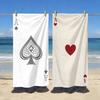 Serviette à Motifs de Cartes à Jouer Douce Cadeau Piscine Pour Voyage Salle de Sport Douche Camping Séchage Rapide Sportives Grandes Serviettes de Plage