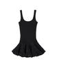 CRANK Frill Tiered Dress_Black