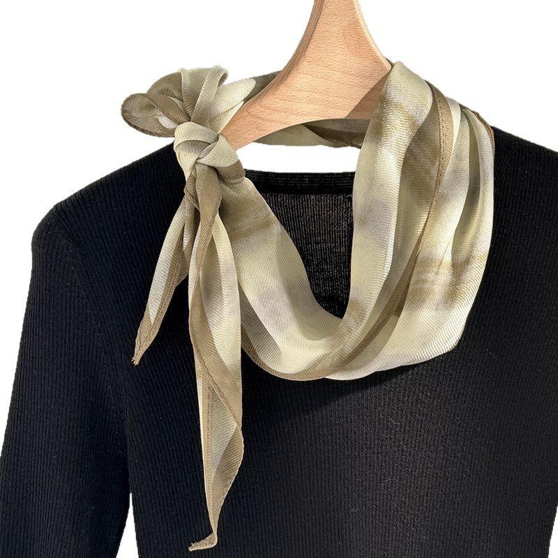 100% Mulberry Silk Scarf Fashion Women Elegant Scarves Shawl Hijab Bandana Pashmina High Quality Neckerchief Female Echarpe