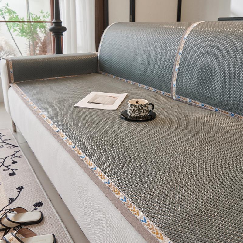 Summer Pe Rattan Sofa Cushion  New Mat Rattan Cushion Sofa Cover Full Cover Cloth Towel Non-Slip And Anti-Cat Claws