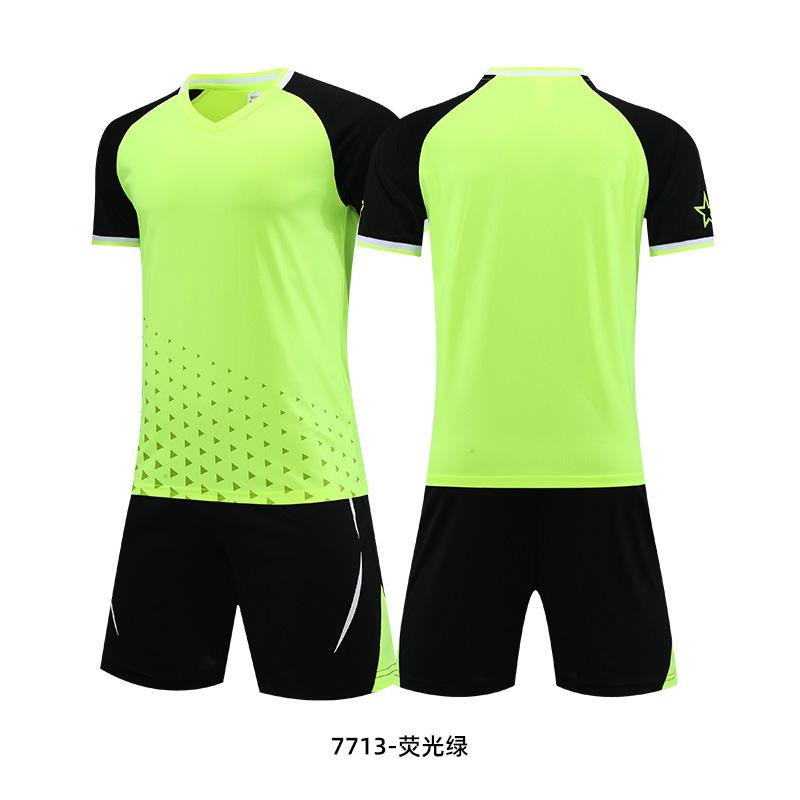 Children's football jersey set Boys and girls summer student training jersey Game jersey Printed football jersey