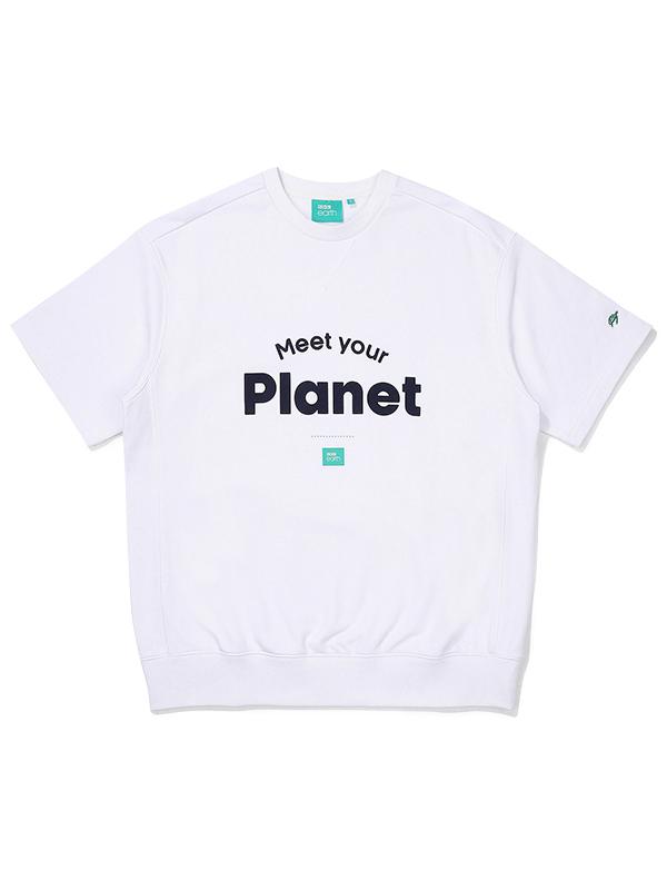 Bbc Earth Planet Short Sleeve Sweatshirt_White White/105