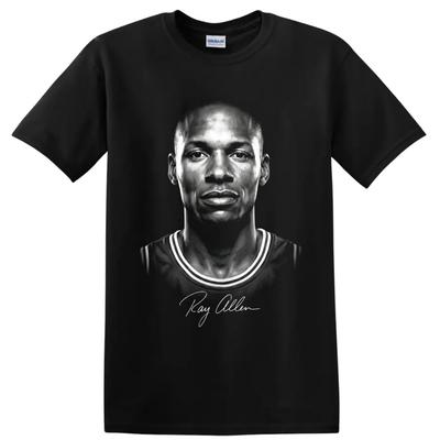 Ray Allen Basketball T Shirt No 20 Portrait Graphic Sports Fan Tee Gift Legend