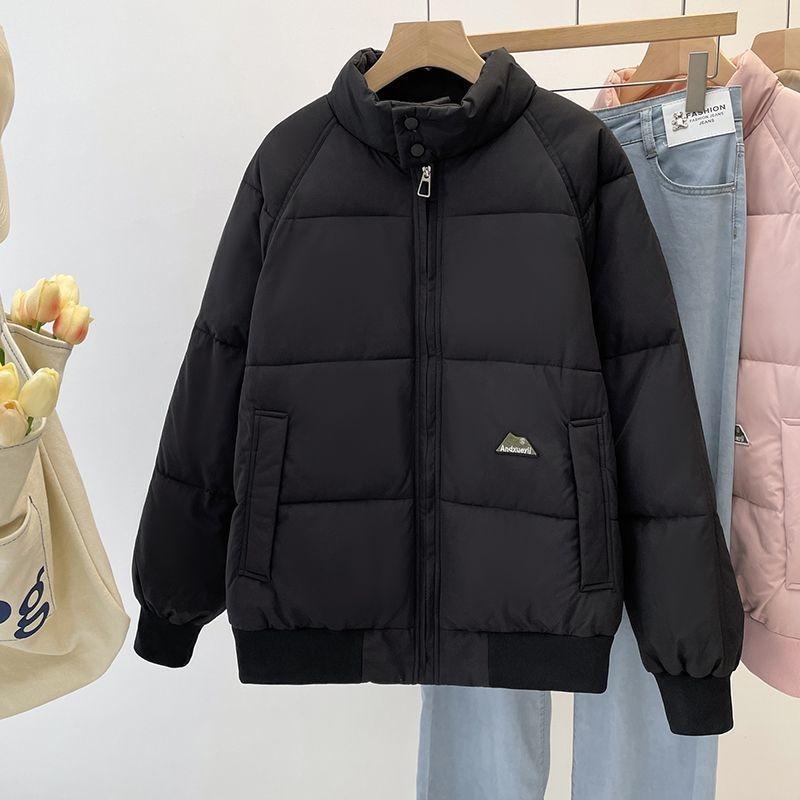 

Stand-up collar winter new down cotton-padded clothes versatile thickened loose warm jacket cotton-padded jacket bread couple cotton-padded clothes M Below 60kg