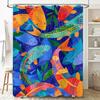 Brightly Colored Fish Shower Curtain Waterproof Fabric 3D Printed Decorative Shower Curtains for Bathroom Blue Green Red Yellow