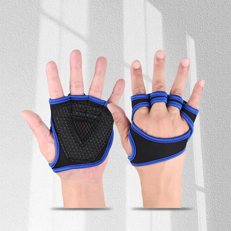 Unisex Half-Finger Fitness Gloves with Grip Straps for Pull-up, Dumbbell, Deadlift & Barbell Support