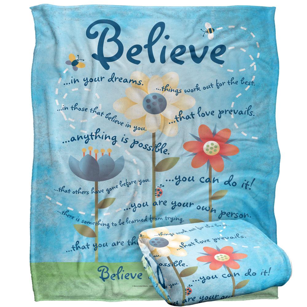 Retrorocket Studio Believe In Yourself Silky Supersoft Blanket