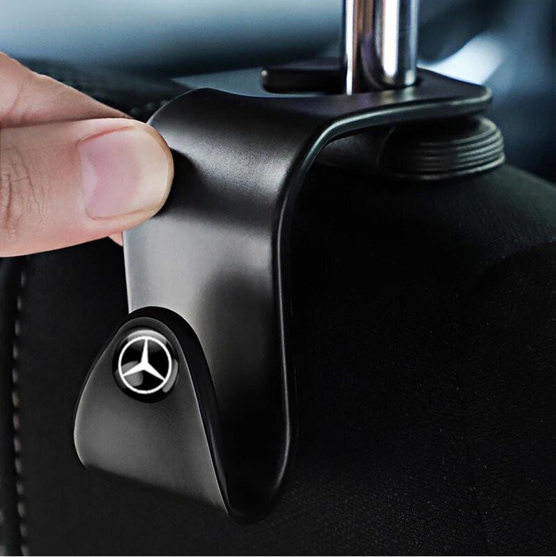 2Pcs Car Hidden Seat Back Hook Multi-function Storage Hook For Mercedes Benz AMG W203 W204 W164 GLC GLE Interior Mouldings ZYSGG FF1