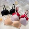 Seamless Red Underwire Bra with Soft Support & Lift