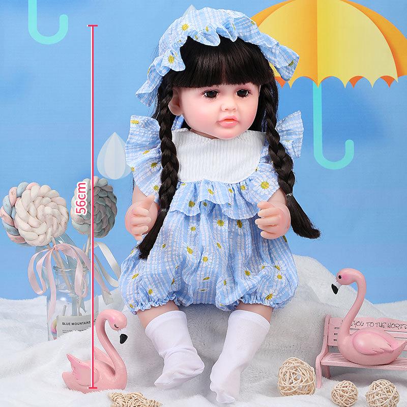 56cm Reborn Simulation Barbie Baby Doll Gift Set - Soft Gel Toy for Girls
