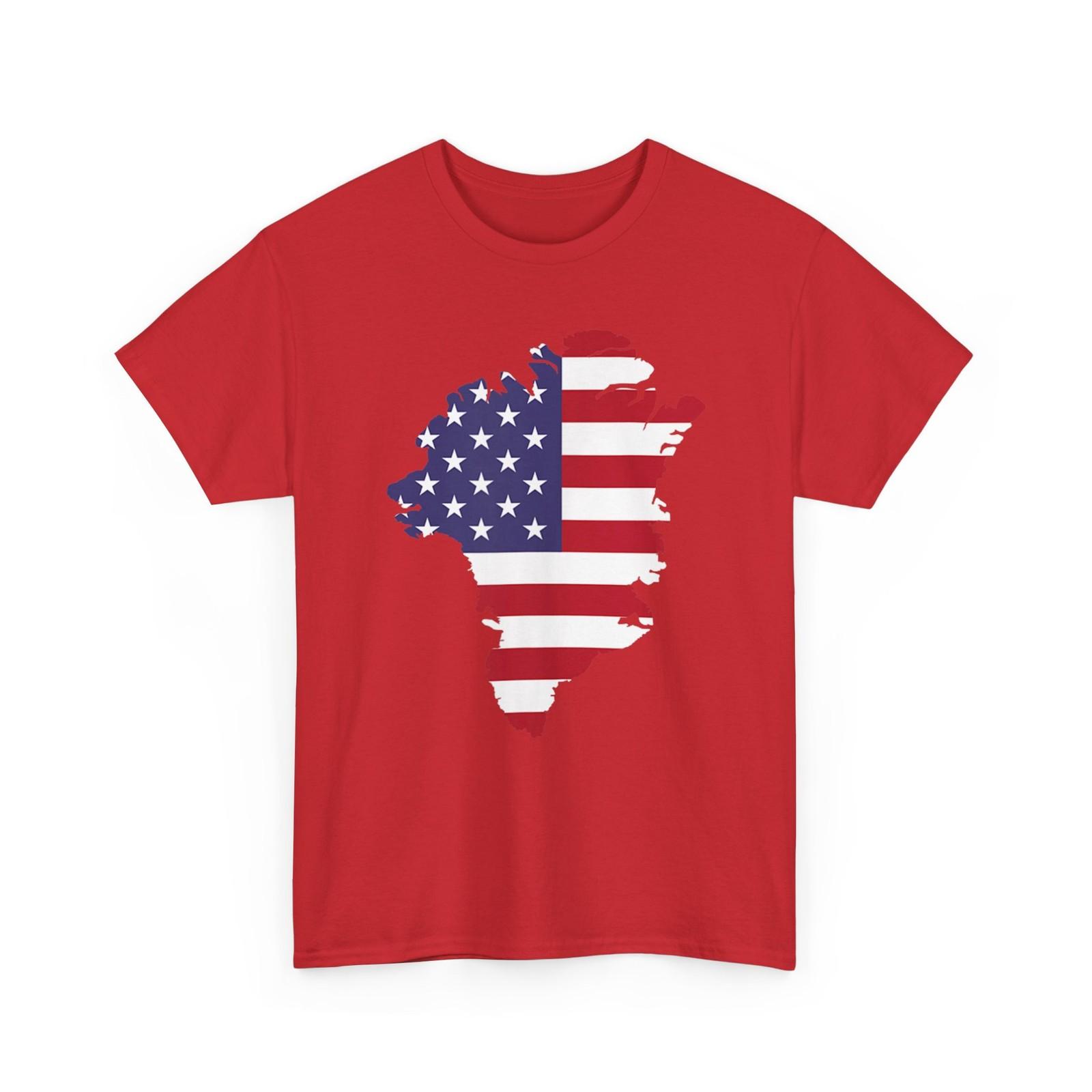 Greenland T-Shirt, Greenland Map USA Flag Buy Greenland T-Shirt S