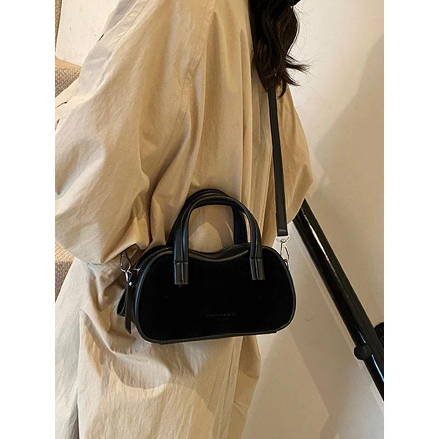 Brown Frosted Small Handbags  Autumn Winter New Pillow Bag High-end Textured Lady Commuter Crossbody Bags