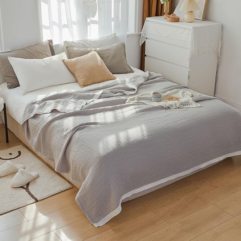 Japanese Four-Layer Cotton Gauze Blanket - Soft & Thick for All Seasons, Single/Double Sizes