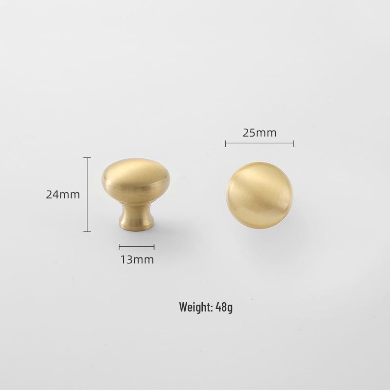 

Північна Латунна Золота Ручка для Шафи - Мінімалістична Сучасна Кругла Ручка Двері з Чистої Міді