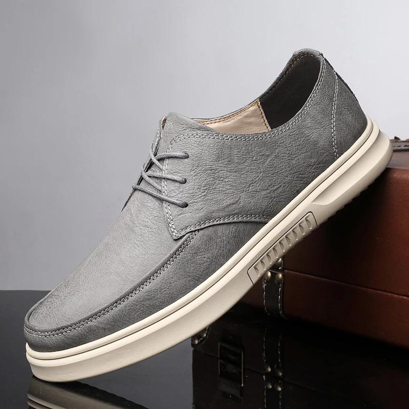 Fashion Genuine Leather men shoes lace up Breathable Casual Men oxfords  Shoes Man Moccasins Driving Brand men shoes Desginer