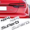 JBIW9 MetaL 3D Badge Logo Car Rear Trunk Body Sticker Letter Emblem For Skoda SUPERB 4X4 Accessories Glossy Black Matte black