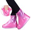 1 Pair Rainproof Shoe Covers Thickened PVC Waterproof No Seam Zipper Wide Opening Non-slip Shoe Protectors