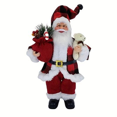 1 Piece of Santa Claus Ornament, Standing Santa Claus Christmas Decoration, Christmas Scene Decoration, Suitable for Christmas and Hallowee