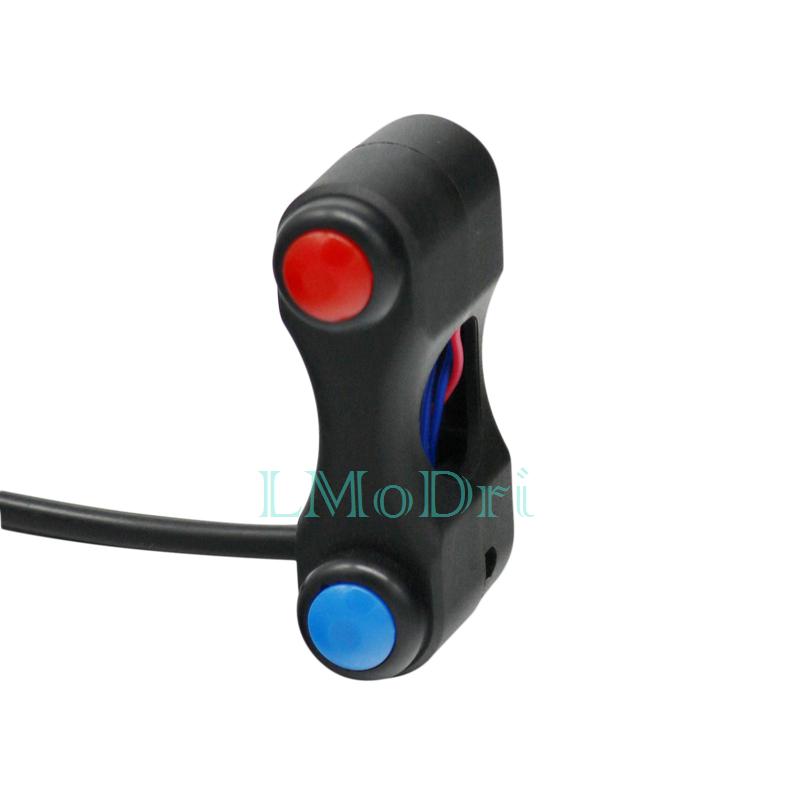LMoDri Motorcycle Switch Electric Bicycle Scooter 7/8" 22mm Handlebar Switches Headlight Fog Lamp Horn ON OFF Start 2 Button