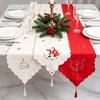 European Embroidery Faceless Old Man Table Runner - Christmas Decoration
