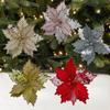 Mixed Leaves Hollow Christmas Flowers Handmade Xmas Decorative Flowers  Party Supplies
