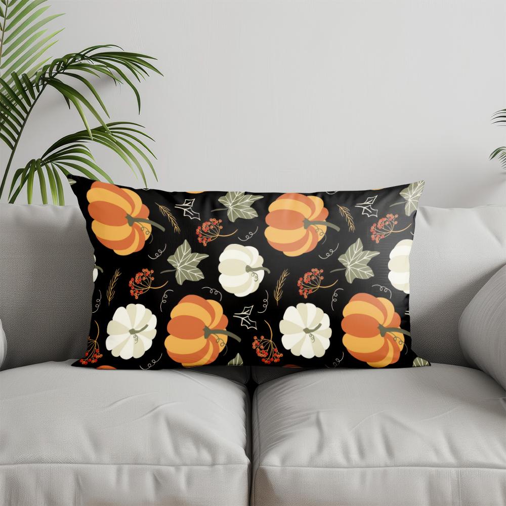 Home Decor Autumn-themed Coffee & Pastry Pillow Suitable For Sofa Bedroom Car Pillow Cover Cushion Rectangular Back Cushion